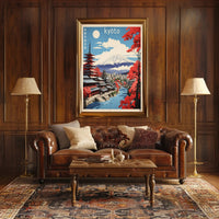 Kyoto Autumn Scenery: Vibrant Travel Poster PosterGoat