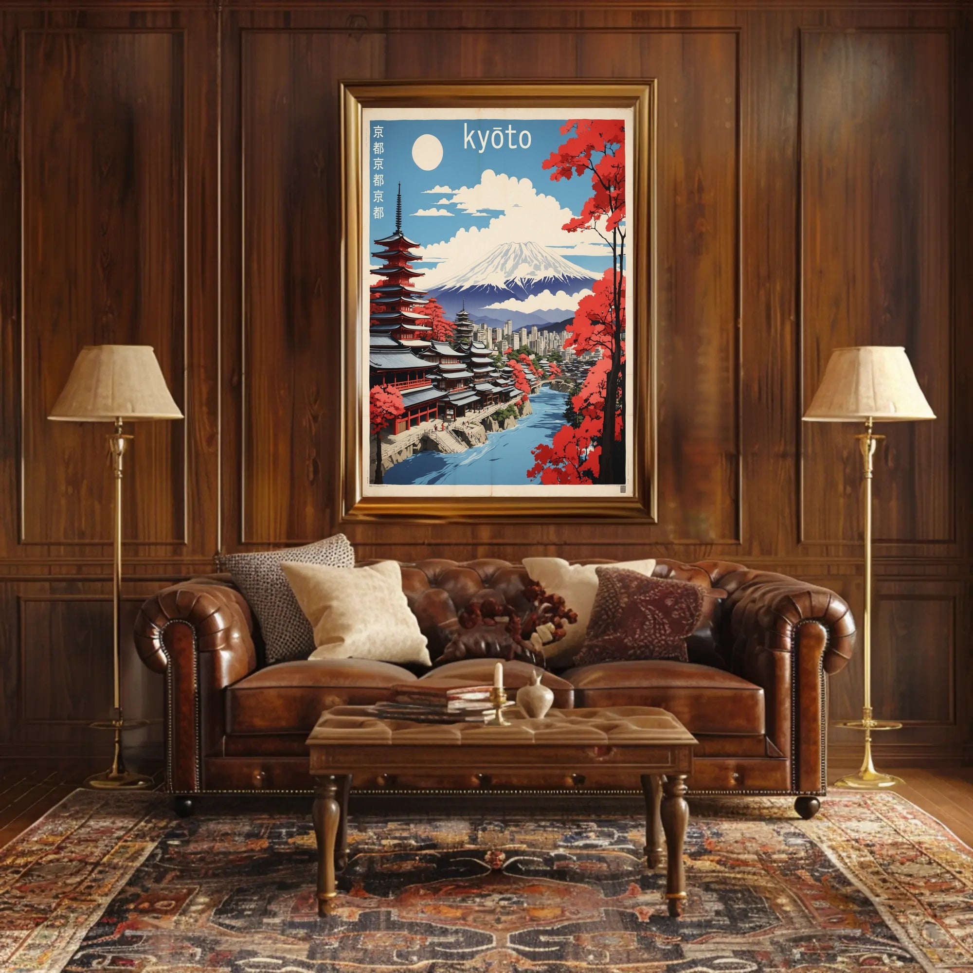 Kyoto Autumn Scenery: Vibrant Travel Poster PosterGoat
