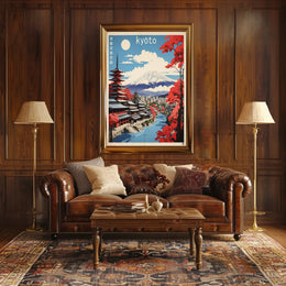 Kyoto Autumn Scenery: Vibrant Travel Poster PosterGoat