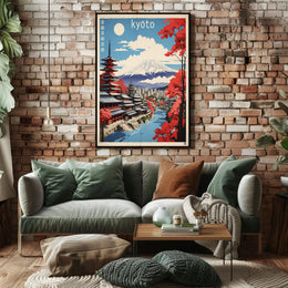 Kyoto Autumn Scenery: Vibrant Travel Poster PosterGoat