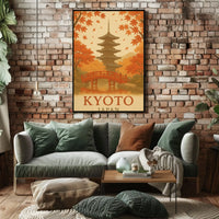 Kyoto Autumn Serenity Japanese Cultural Heritage Poster PosterGoat