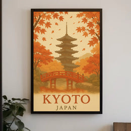 Kyoto Autumn Serenity Japanese Cultural Heritage Poster PosterGoat