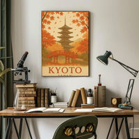 Kyoto Autumn Serenity Japanese Cultural Heritage Poster PosterGoat