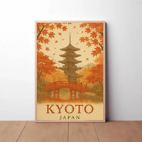 Kyoto Autumn Serenity Japanese Cultural Heritage Poster PosterGoat