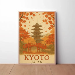 Kyoto Autumn Serenity Japanese Cultural Heritage Poster PosterGoat