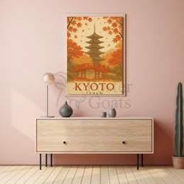 Kyoto Autumn Serenity Japanese Cultural Heritage Poster PosterGoat