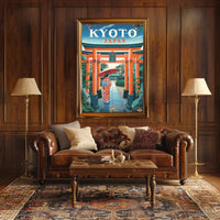 Kyoto Cultural Travel Scene Vintage Travel Poster PosterGoat