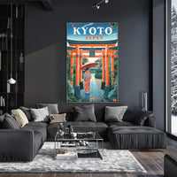 Kyoto Cultural Travel Scene Vintage Travel Poster PosterGoat