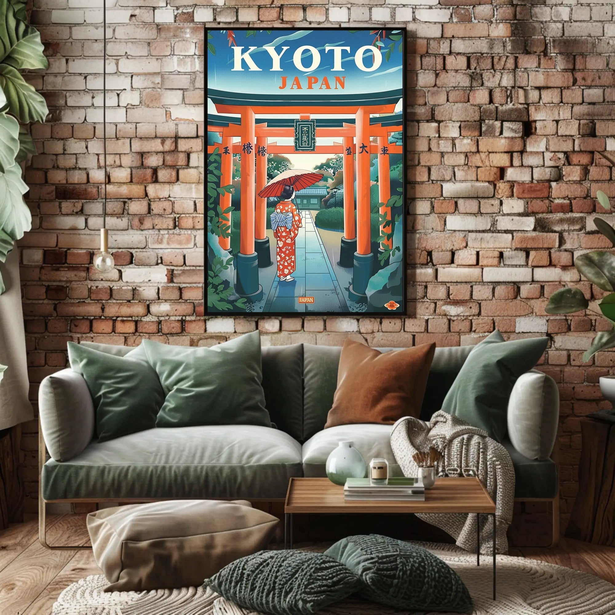 Kyoto Cultural Travel Scene Vintage Travel Poster PosterGoat