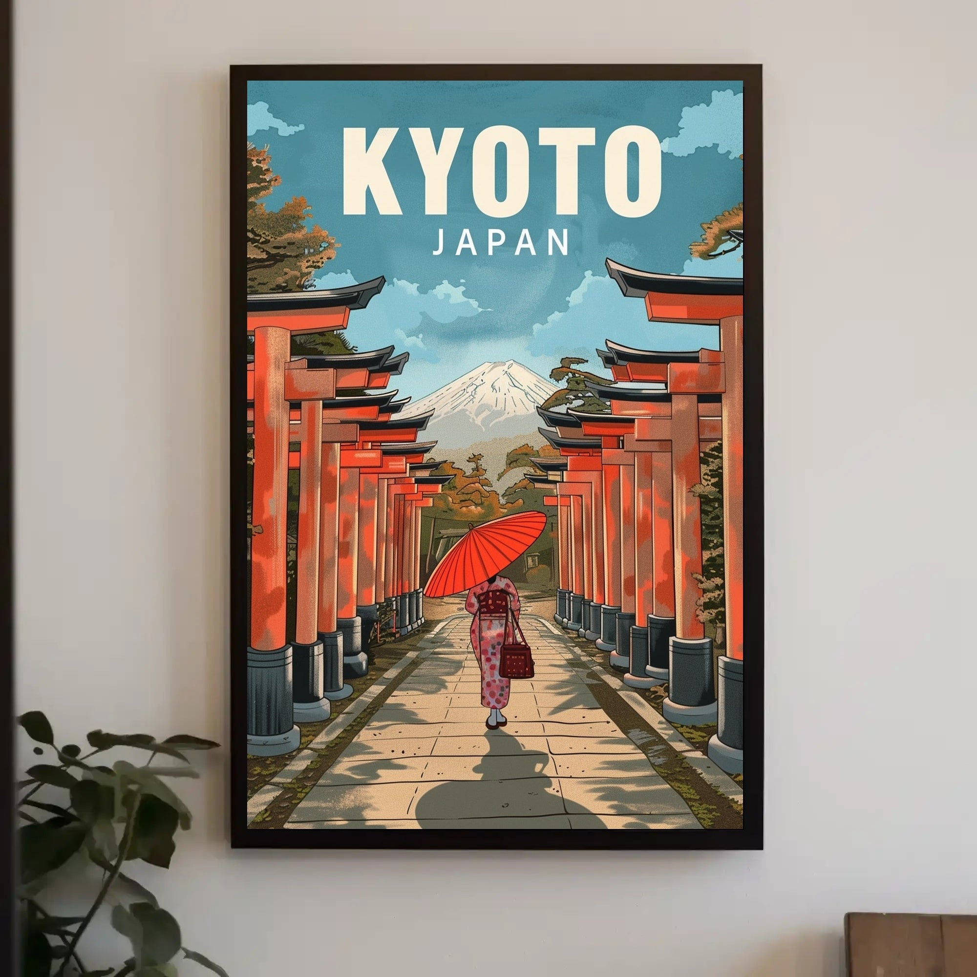Kyoto Pathway to Mount Fuji Cultural or Heritage Poster PosterGoat