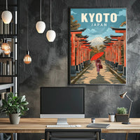 Kyoto Pathway to Mount Fuji Cultural or Heritage Poster PosterGoat