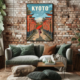 Kyoto Pathway to Mount Fuji Cultural or Heritage Poster PosterGoat