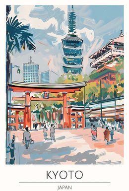 Kyoto Serenity: Impressionistic Travel Poster PosterGoat