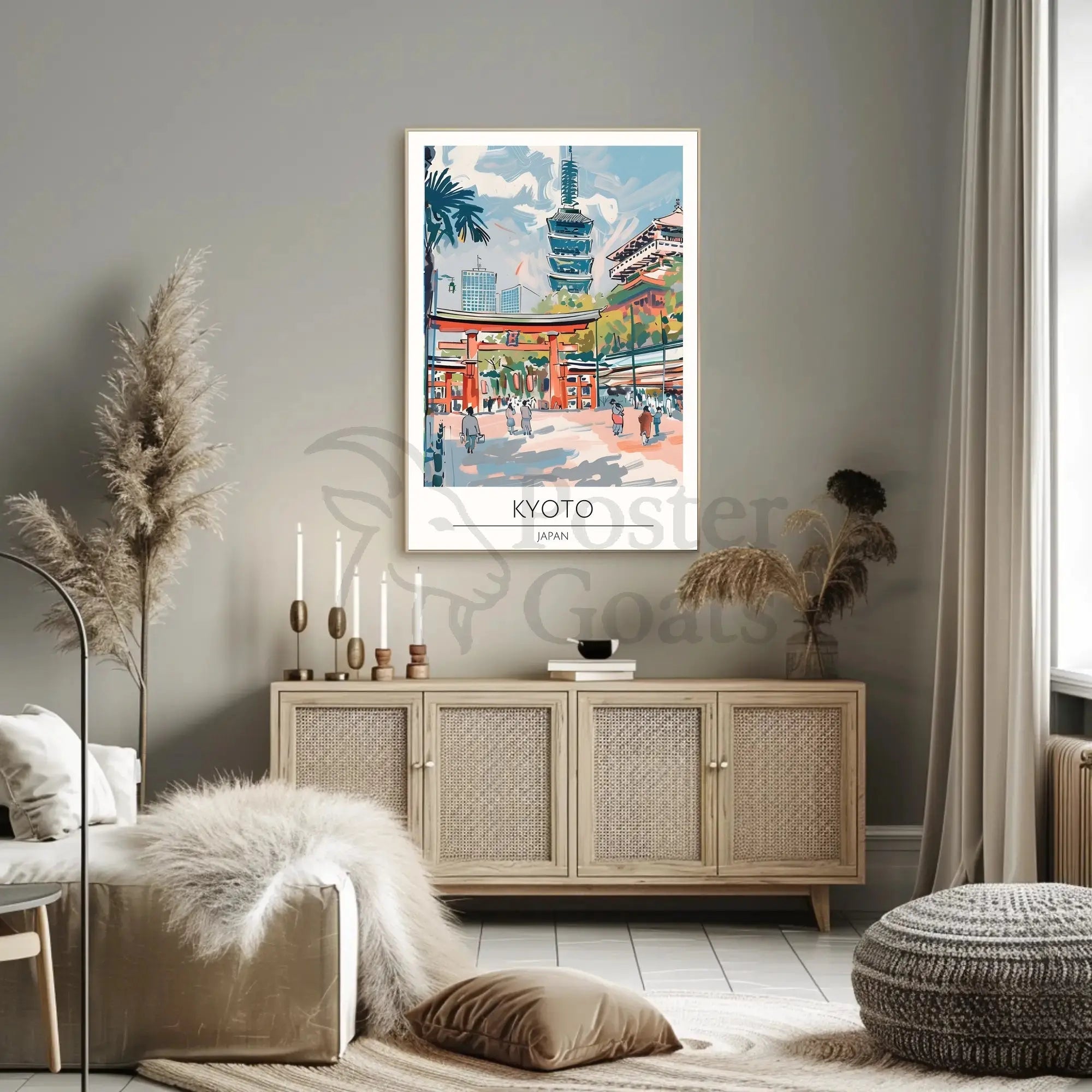 Kyoto Serenity: Impressionistic Travel Poster PosterGoat