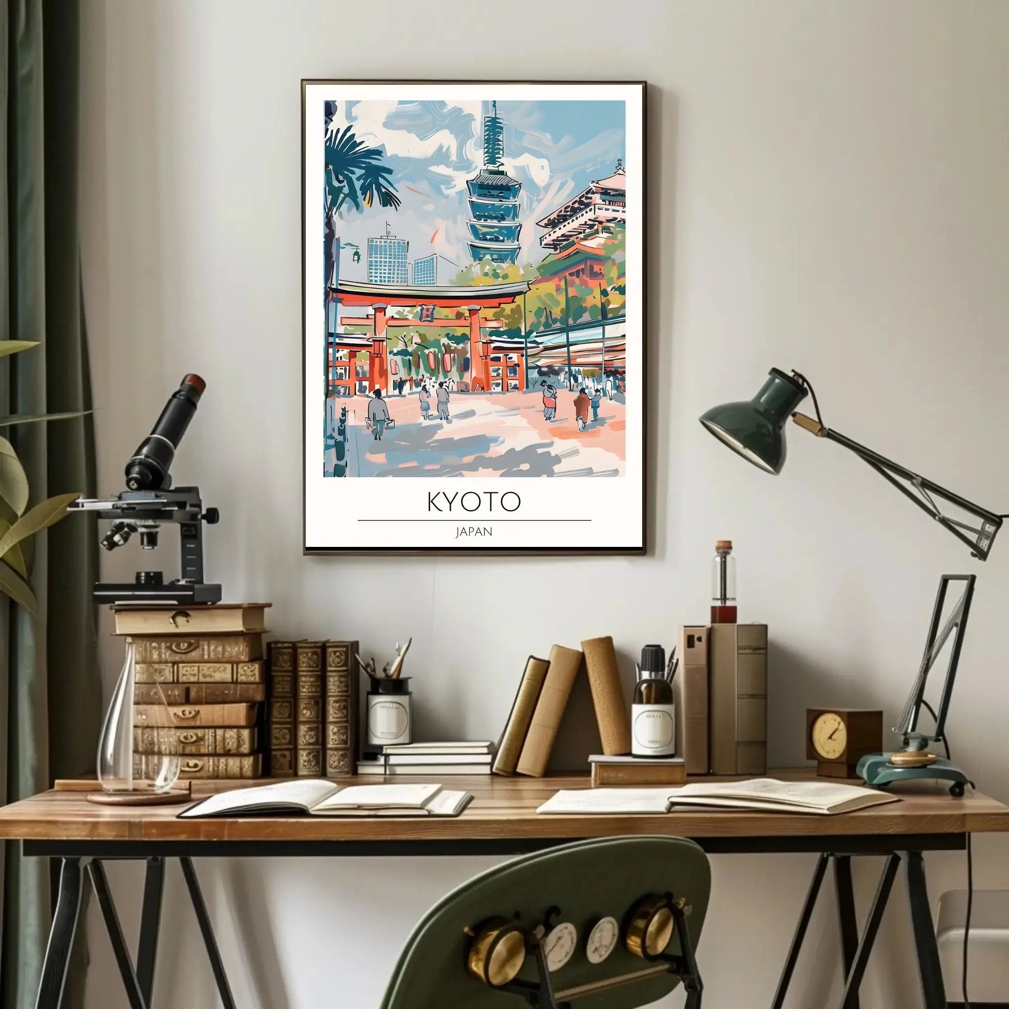 Kyoto Serenity: Impressionistic Travel Poster PosterGoat
