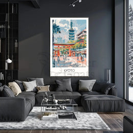 Kyoto Serenity: Impressionistic Travel Poster PosterGoat