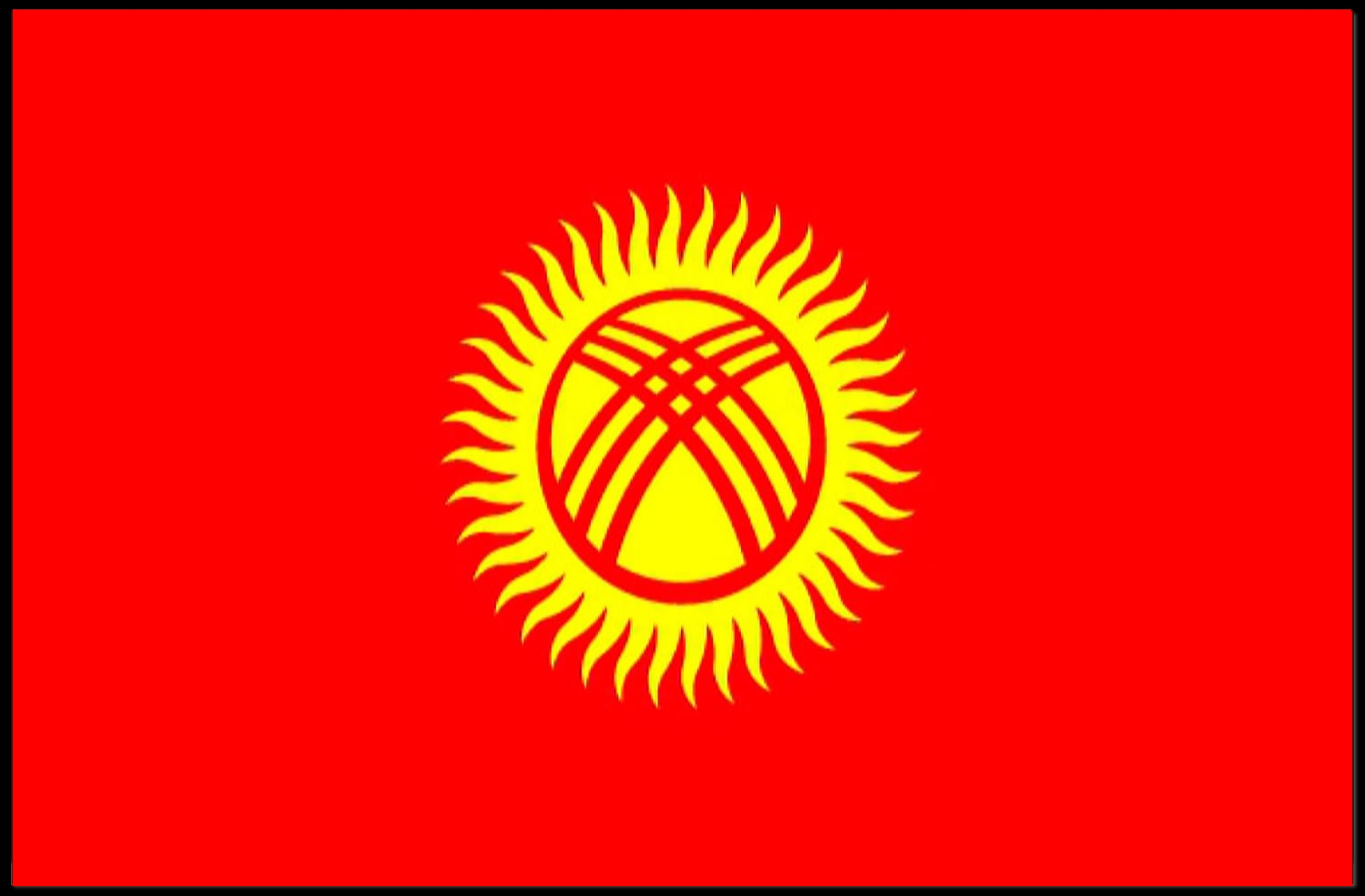 Kyrgyzstan Flag Art: National Pride Country Flag Poster PosterGoat