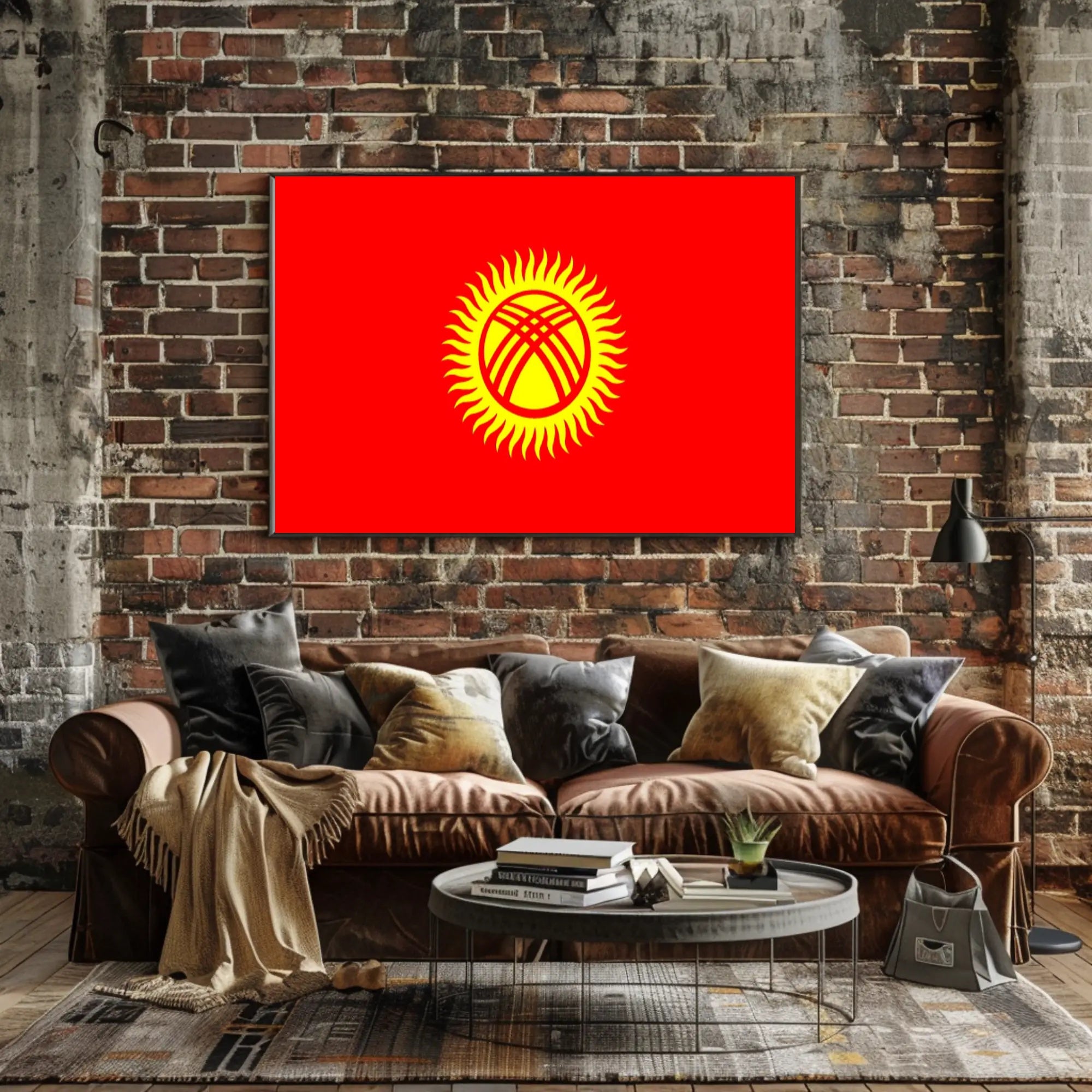 Kyrgyzstan Flag Art: National Pride Country Flag Poster PosterGoat