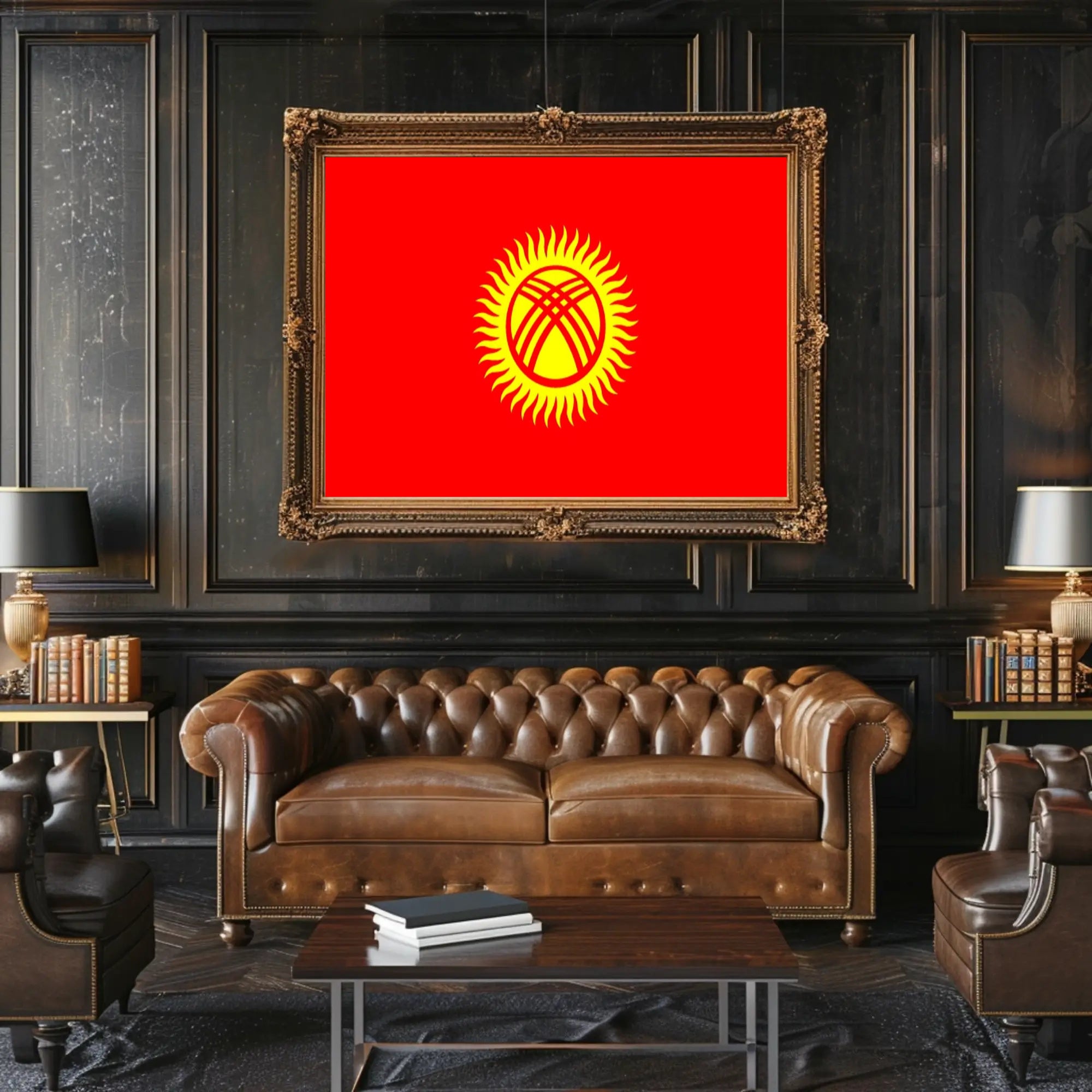 Kyrgyzstan Flag Art: National Pride Country Flag Poster PosterGoat