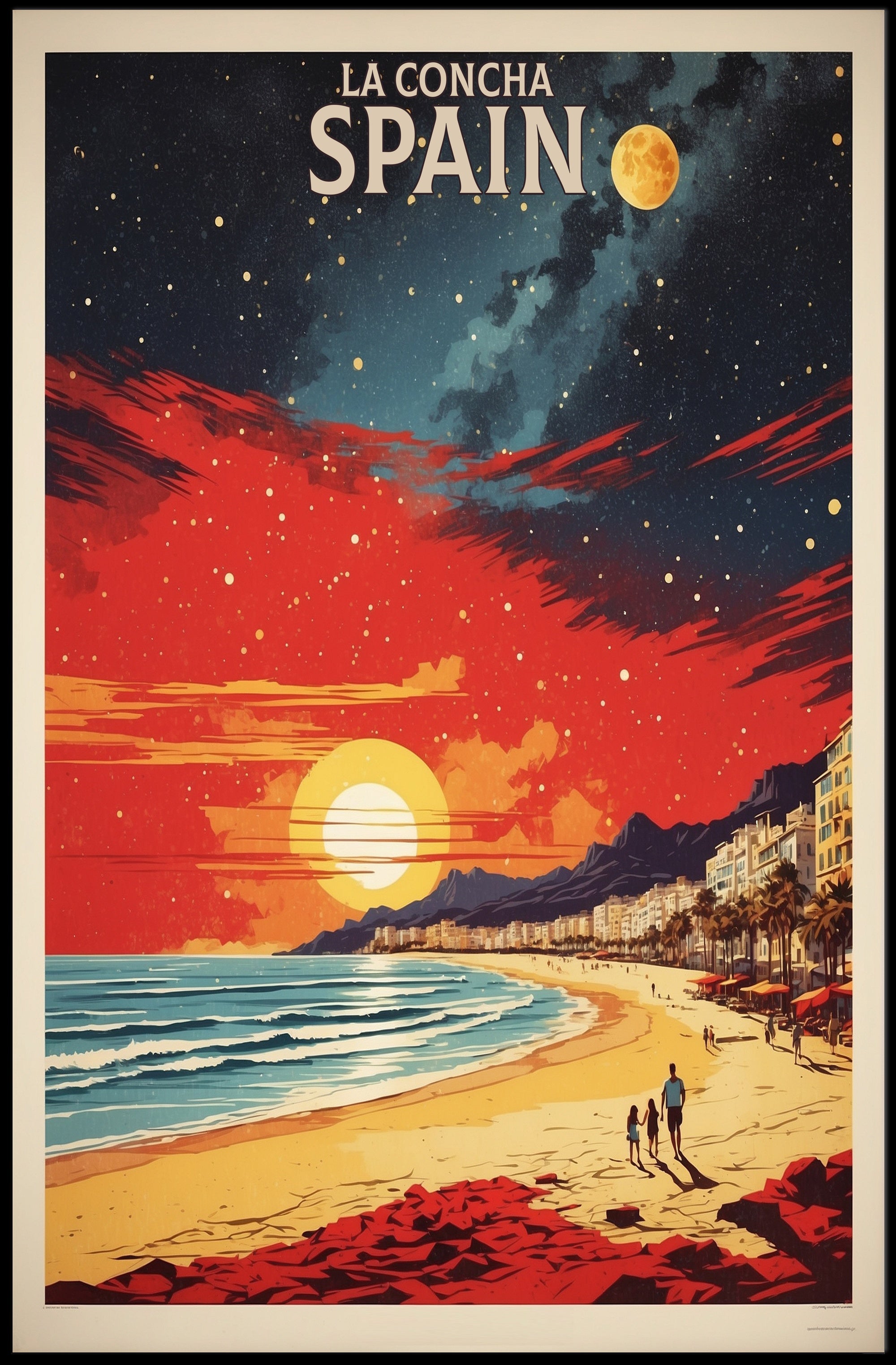 La Concha Vintage Travel Poster PosterGoat