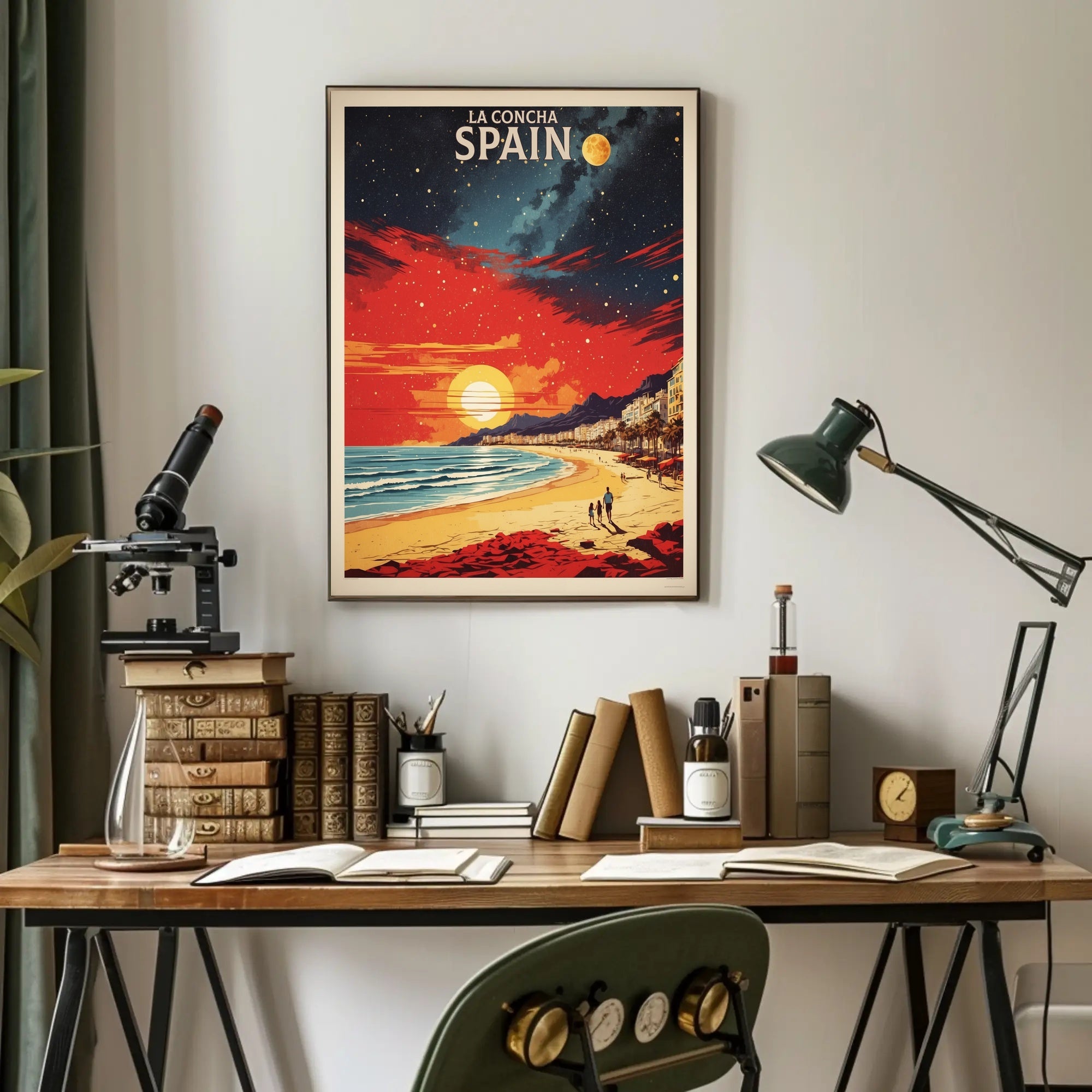 La Concha Vintage Travel Poster PosterGoat