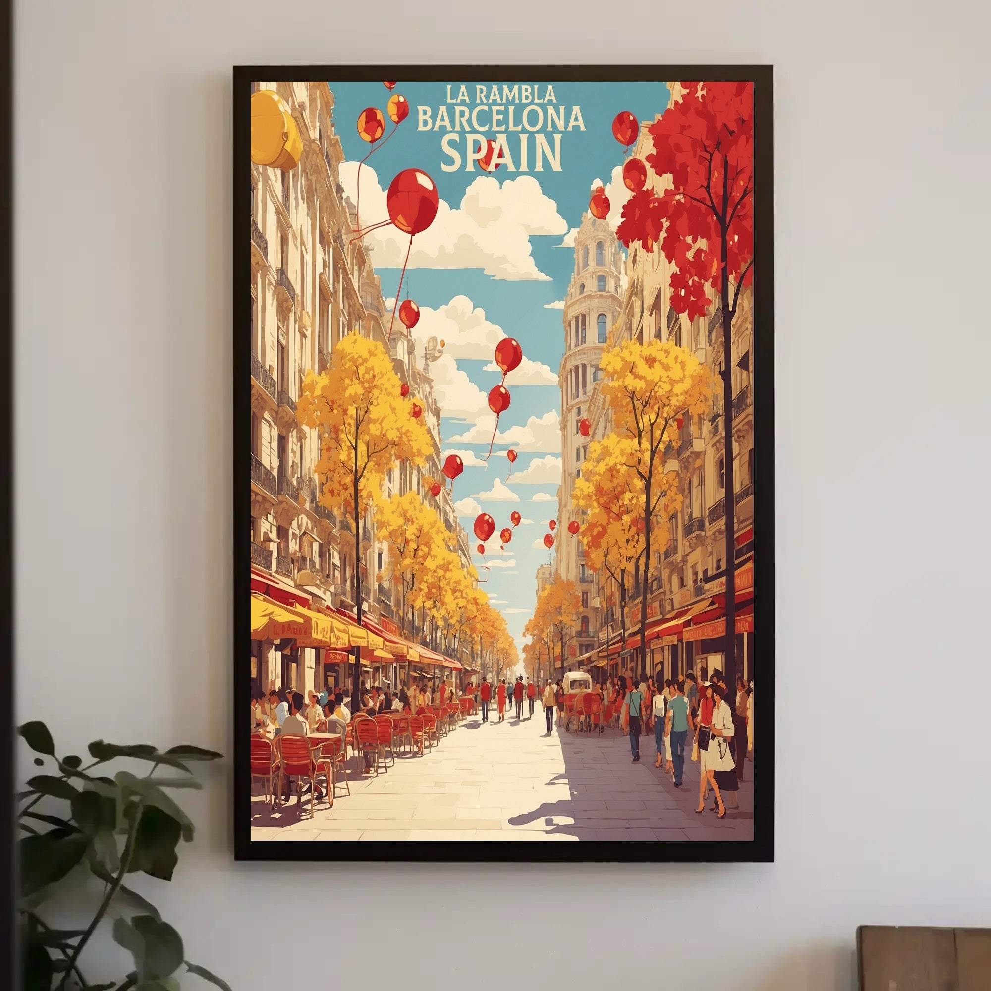 La Rambla Barcelona Travel Poster PosterGoat
