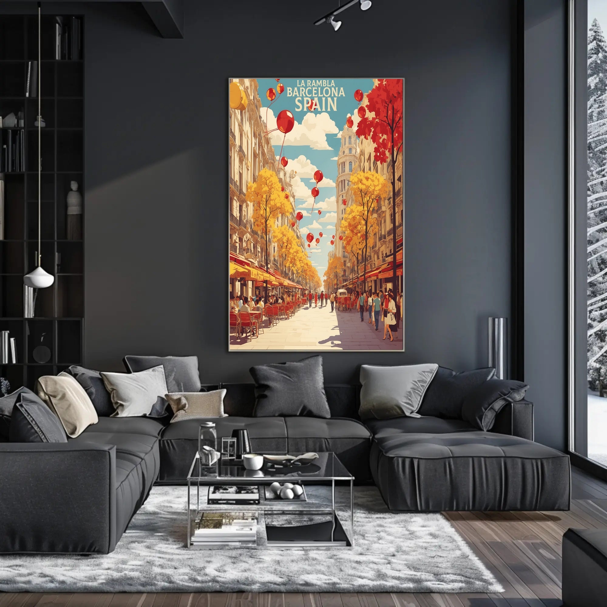 La Rambla Barcelona Travel Poster PosterGoat