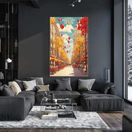 La Rambla Barcelona Travel Poster PosterGoat
