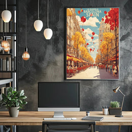 La Rambla Barcelona Travel Poster PosterGoat