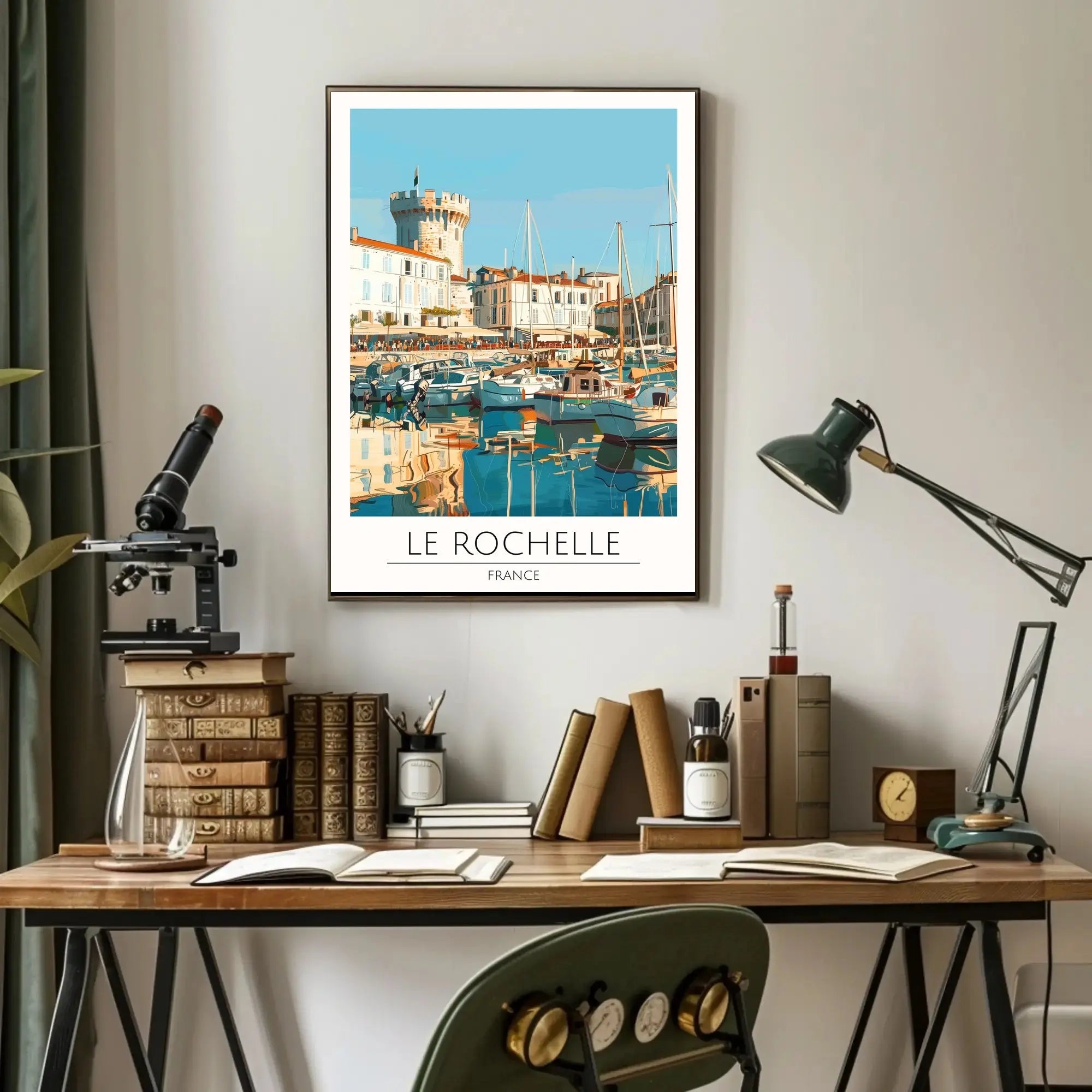 La Rochelle Coastal Charm Travel Poster PosterGoat
