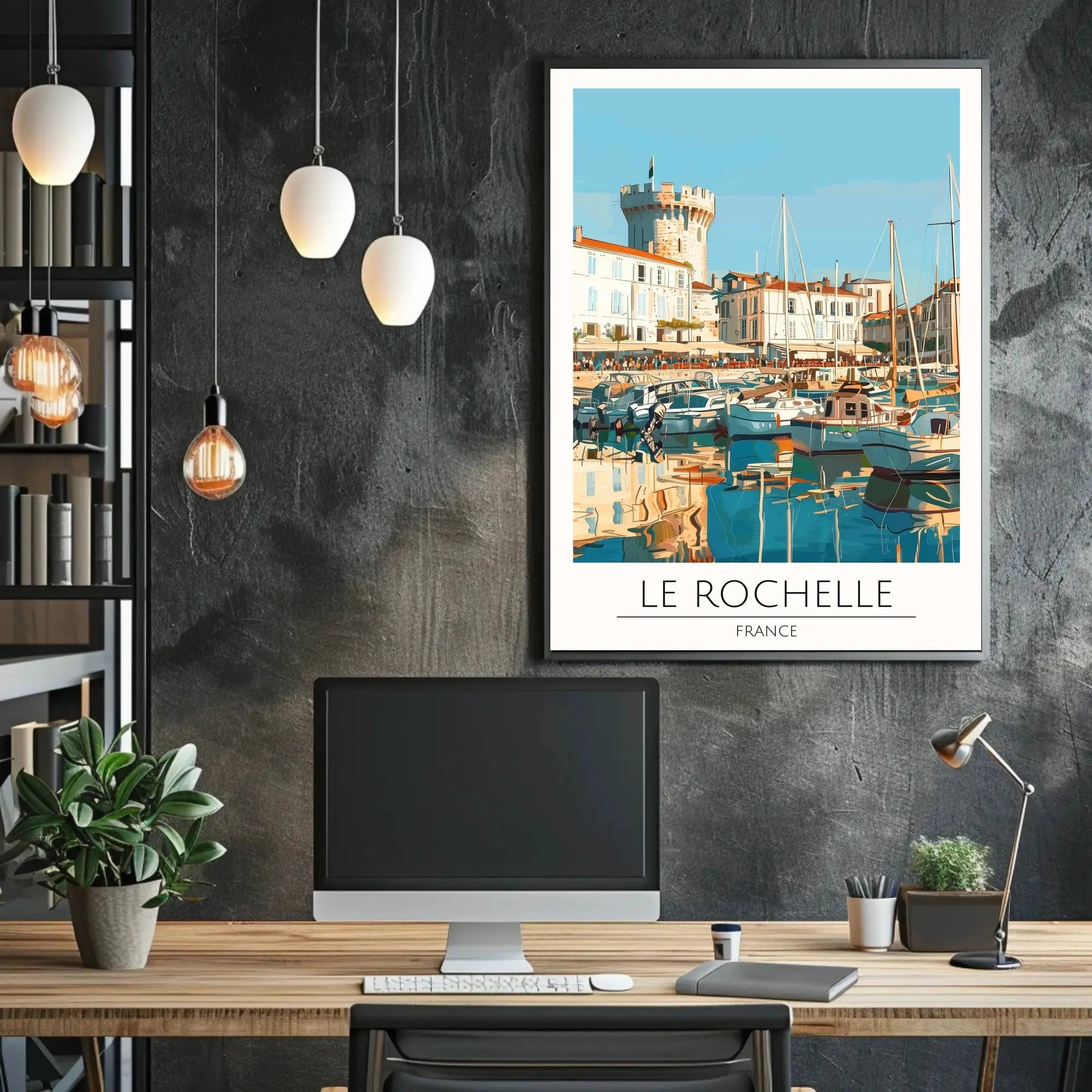 La Rochelle Coastal Charm Travel Poster PosterGoat