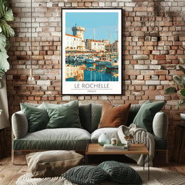 La Rochelle Coastal Charm Travel Poster PosterGoat