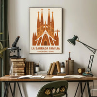 La Sagrada Familia Modern Travel Poster PosterGoat
