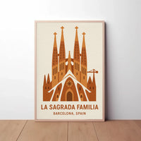 La Sagrada Familia Modern Travel Poster PosterGoat