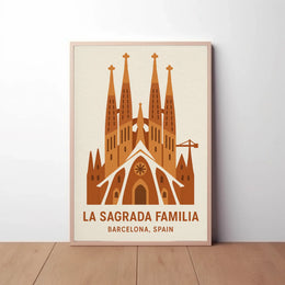 La Sagrada Familia Modern Travel Poster PosterGoat