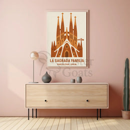 La Sagrada Familia Modern Travel Poster PosterGoat