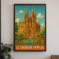 La Sagrada Familia Vintage Travel Art Print PosterGoat