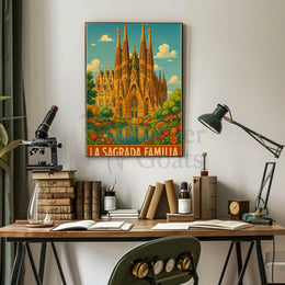 La Sagrada Familia Vintage Travel Art Print PosterGoat