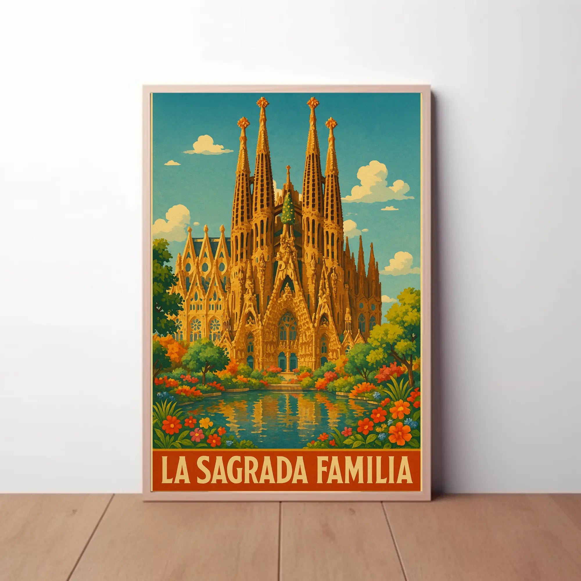 La Sagrada Familia Vintage Travel Art Print PosterGoat