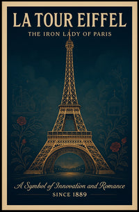 La Tour Eiffel Vintage Wall Art Print PosterGoat