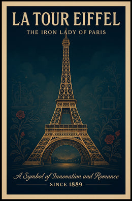 La Tour Eiffel Vintage Wall Art Print PosterGoat