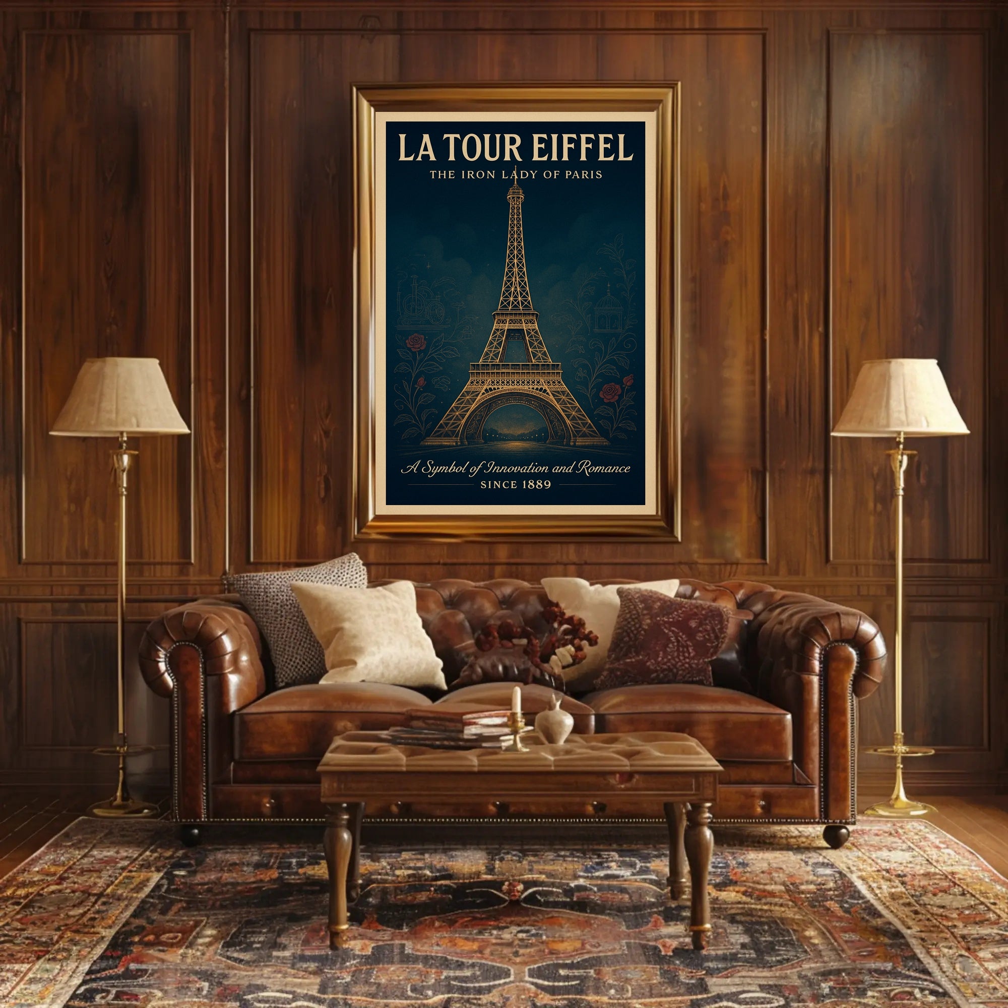 La Tour Eiffel Vintage Wall Art Print PosterGoat