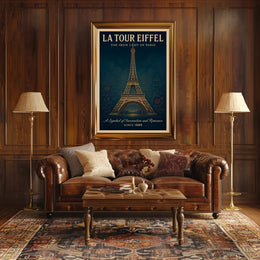 La Tour Eiffel Vintage Wall Art Print PosterGoat