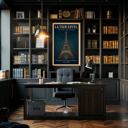 La Tour Eiffel Vintage Wall Art Print PosterGoat