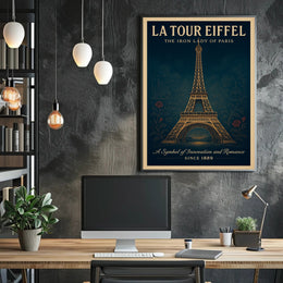 La Tour Eiffel Vintage Wall Art Print PosterGoat