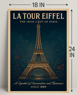 La Tour Eiffel Vintage Wall Art Print PosterGoat