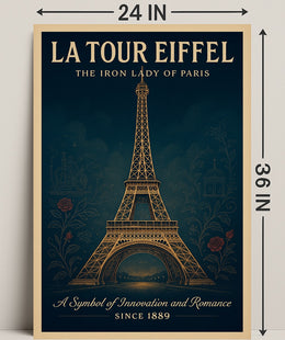 La Tour Eiffel Vintage Wall Art Print PosterGoat