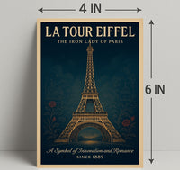 La Tour Eiffel Vintage Wall Art Print PosterGoat
