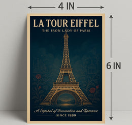 La Tour Eiffel Vintage Wall Art Print PosterGoat
