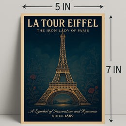 La Tour Eiffel Vintage Wall Art Print PosterGoat